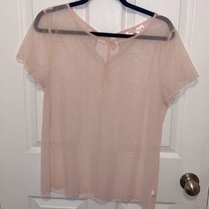 Blush Sheer Polka Dot Top